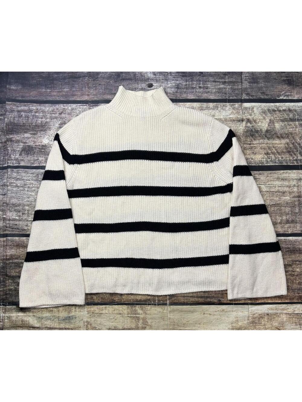 Banana Republic Sweater Womens XL Merino Wool Blend Stripe